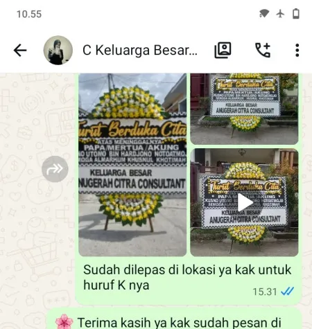 Pengiriman Papan Bunga Duka Tanah Baru Beji
