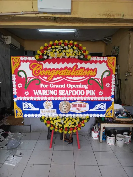 Papan Bunga Ucapan Selamat Tanah Baru Beji